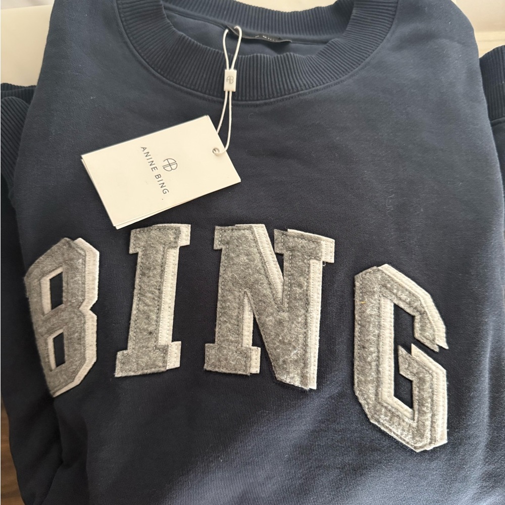 Anine Bing Blue Sweatshirt XL NWT